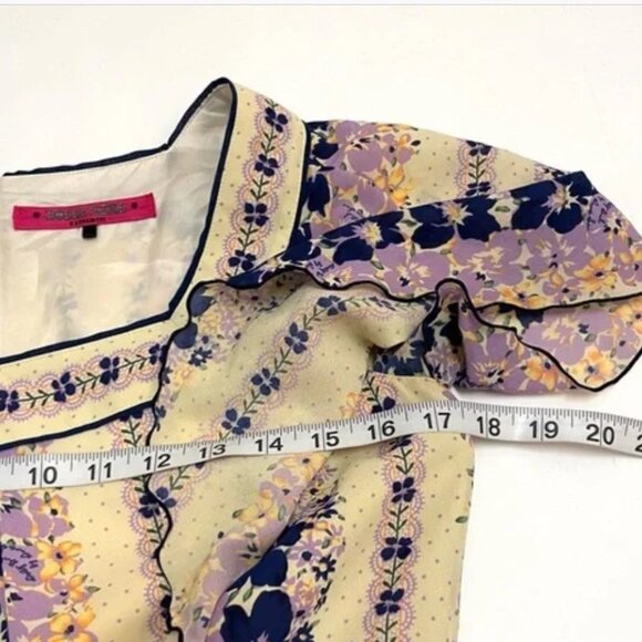 Dolly Girl by Anna Sui Floral Tiered Ruffle Mini Dress - Picture 7 of 10